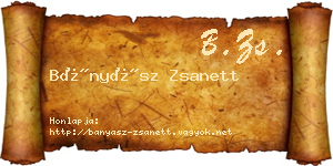 Bányász Zsanett névjegykártya