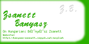 zsanett banyasz business card